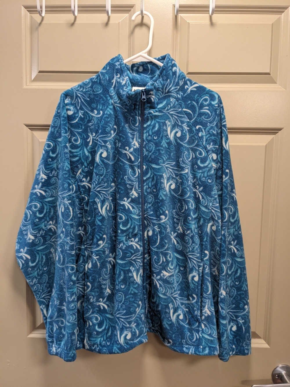 Blair Floral Paisley Full Zip Fleece Jacket Size XL